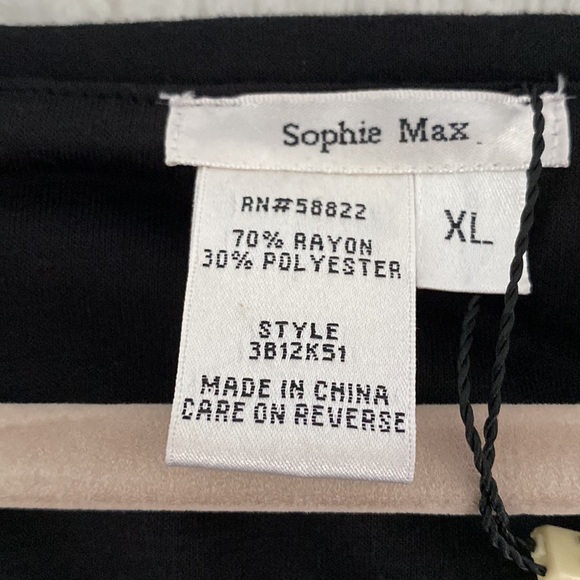 NWT Sofie Max XL Blue & Black design lined cap sleeved dress or long tunic - Picture 12 of 14